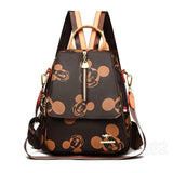Mochila Feminina De Couro Modelo Mickey Mouse