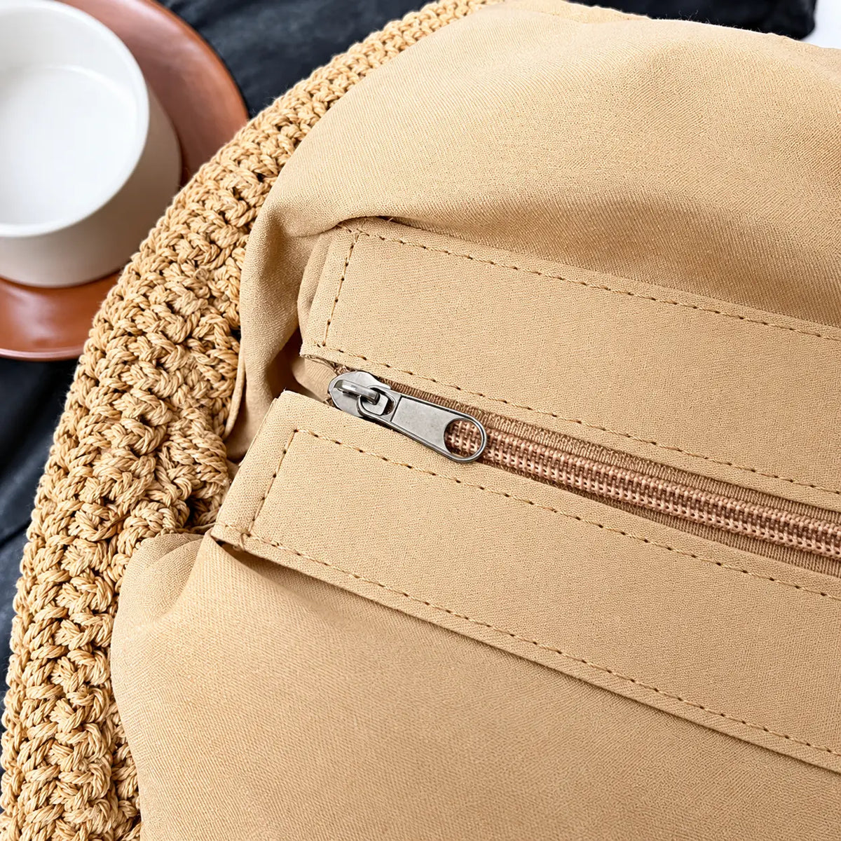 Bolsa de Praia Chic Lavinni Milos Coffe