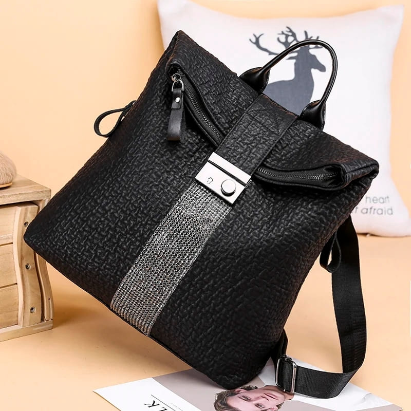 mochila feminina preta Foxer Aura Black 1
