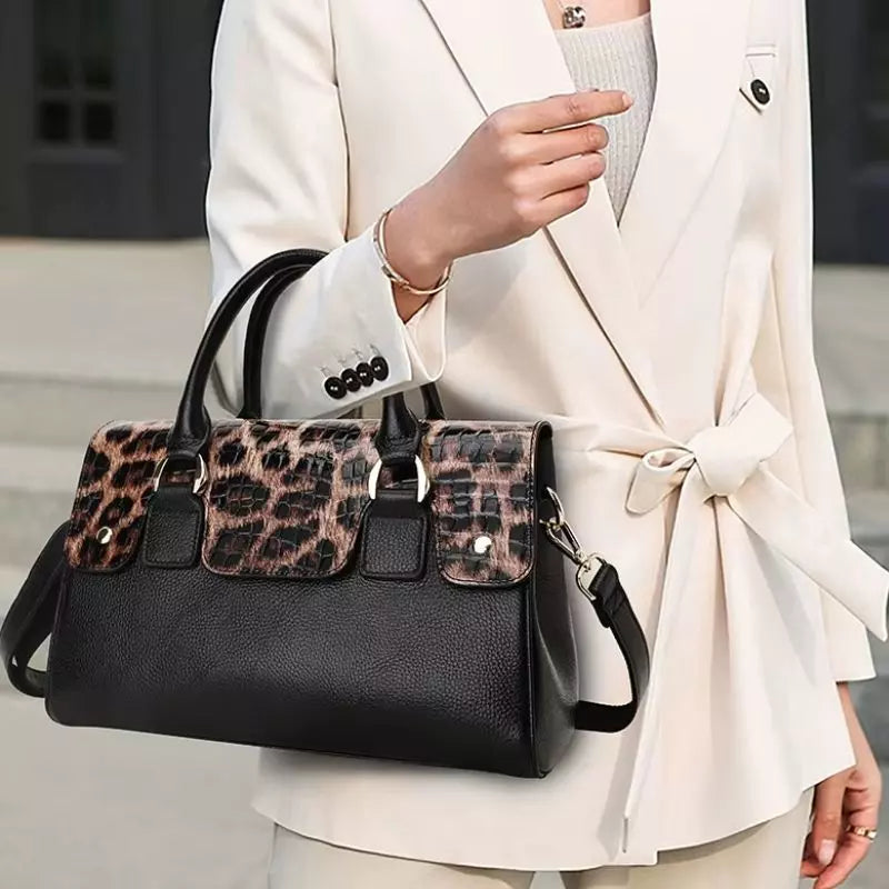 Bolsa Feminina Grande Montelisse Léopard