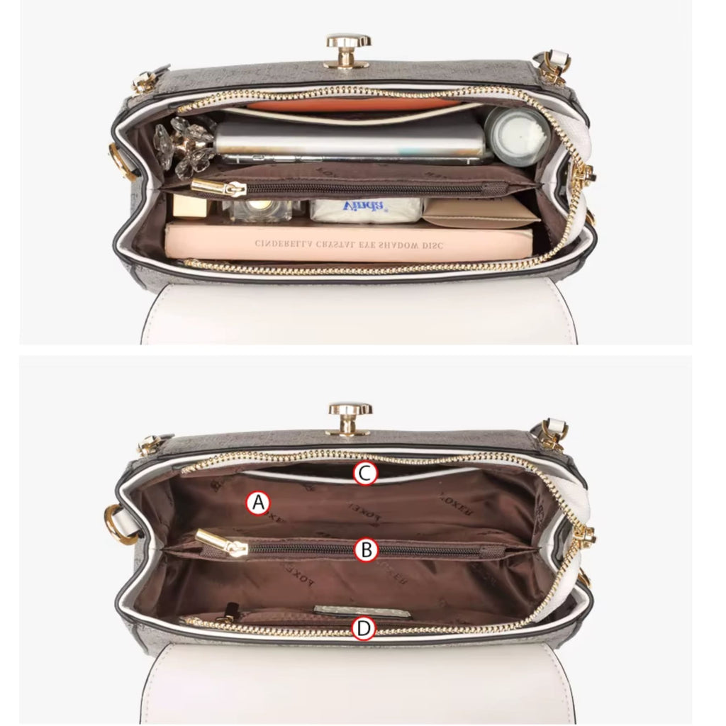 Bolsa Feminina Transversal Foxer Modelo Célinea Gray