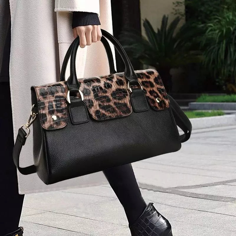 Bolsa Feminina Grande Montelisse Léopard