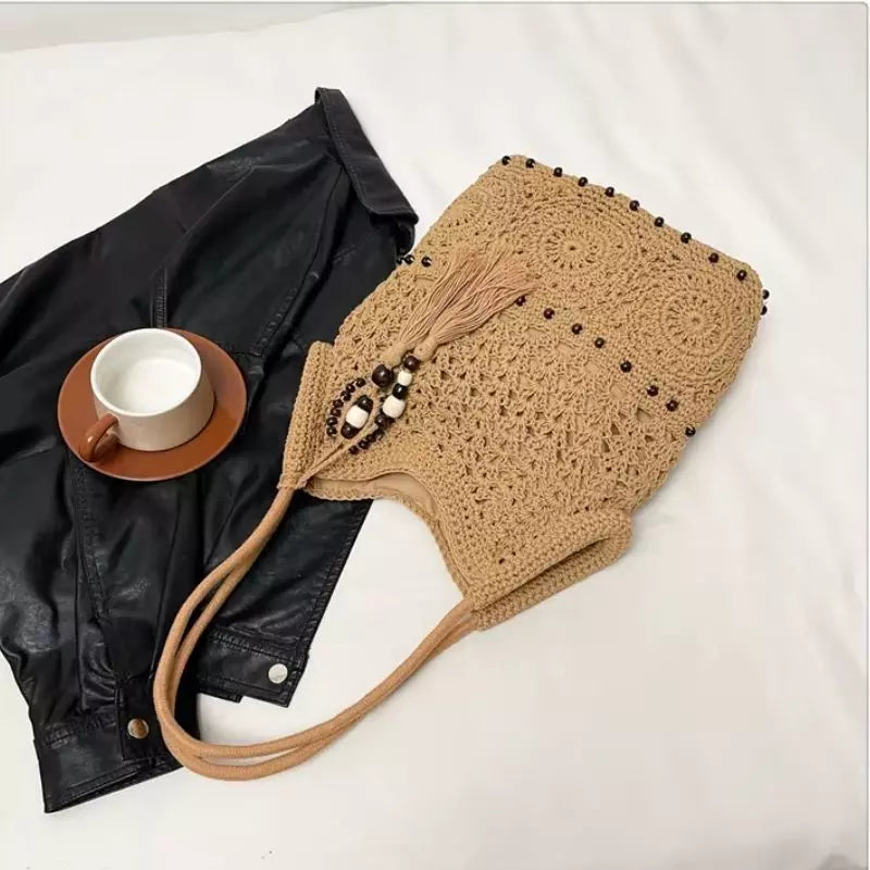 Bolsa de Praia Chic Lavinni Milos Coffe