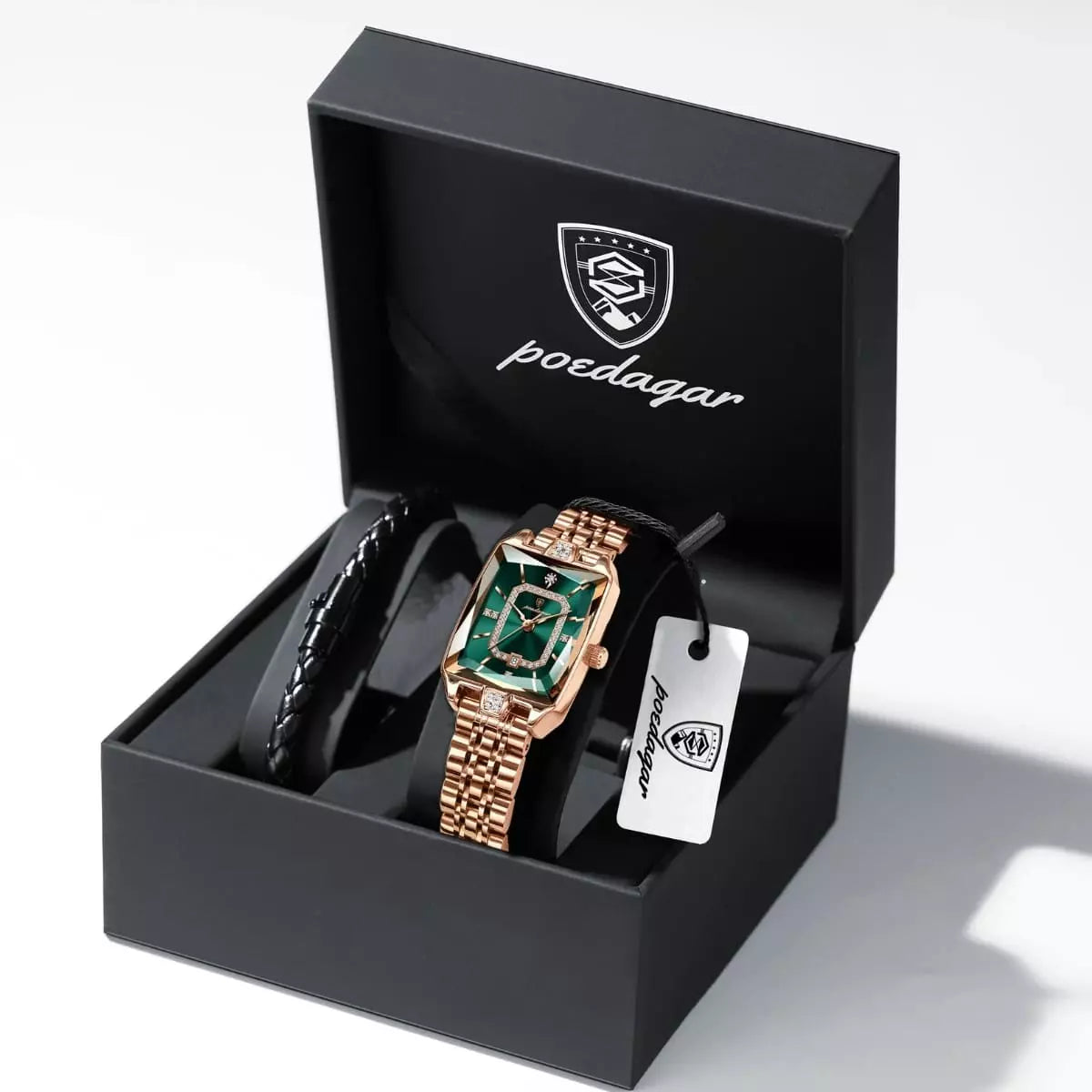 Relogio Feminino Modelo Opaline Emerald Gold