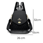mochila feminina preta Bella Lux Black 4