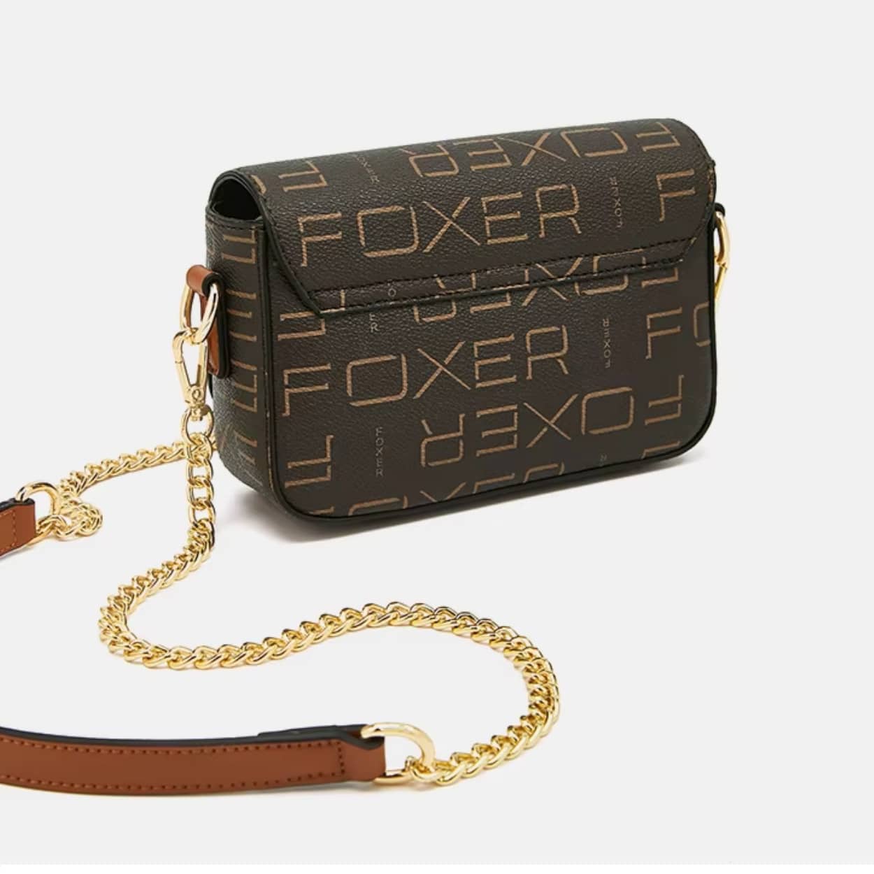 Bolsa Feminina Transversal Modelo Foxer Modelo Lady Brown