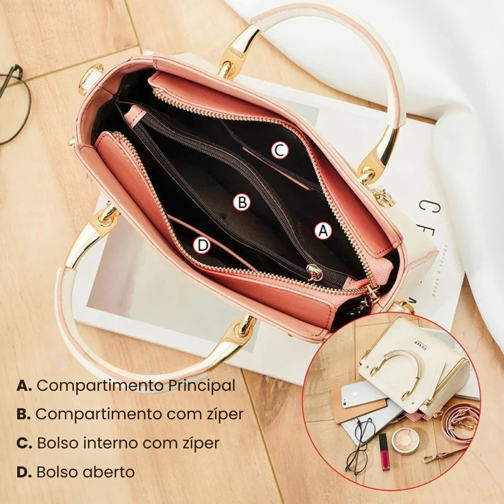 Bolsa Feminina  Média Foxer Modelo FoxerPrestige Cabas Black