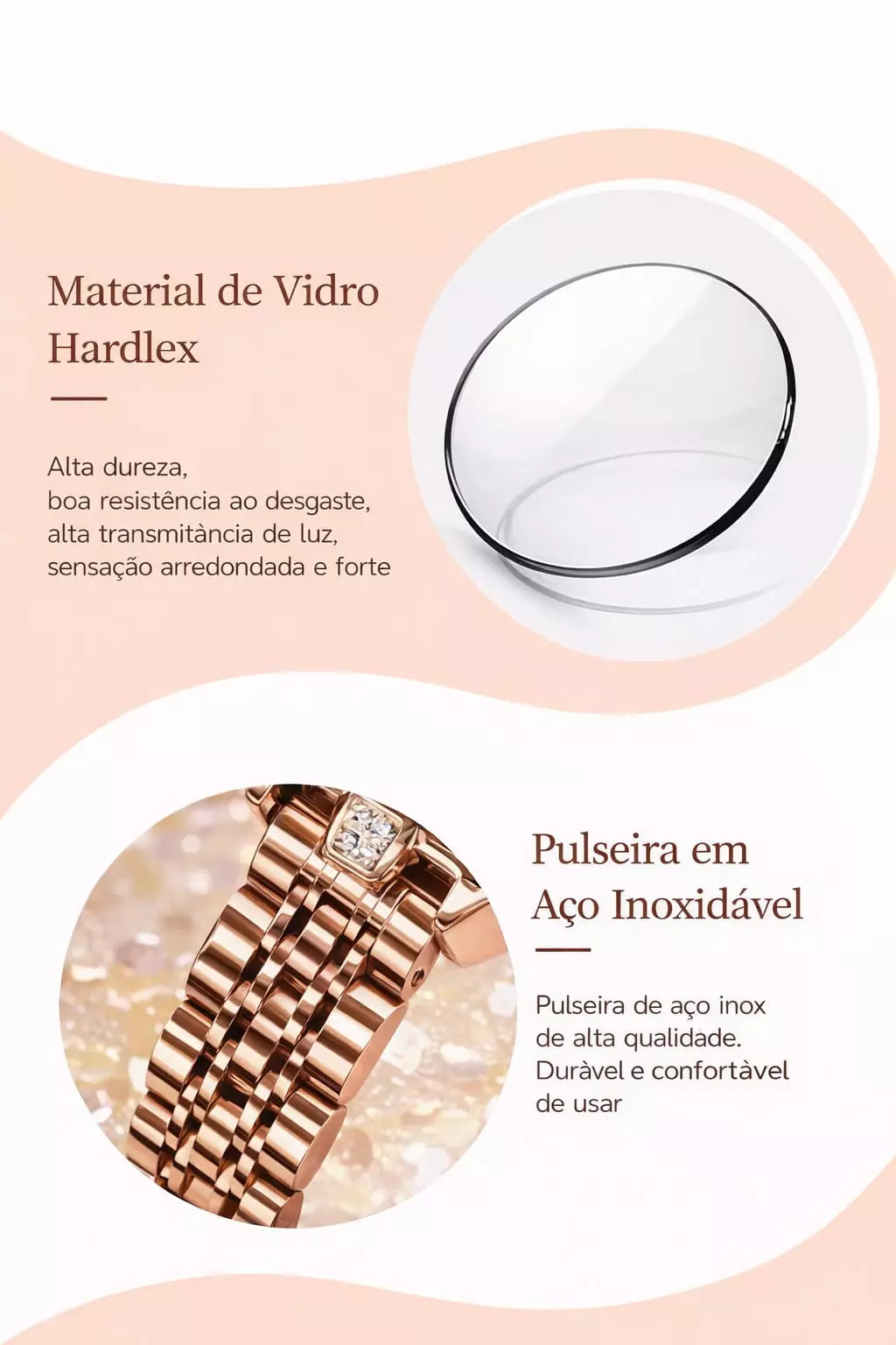 Relógio Feminino  Modelo Opaline Rose Gold