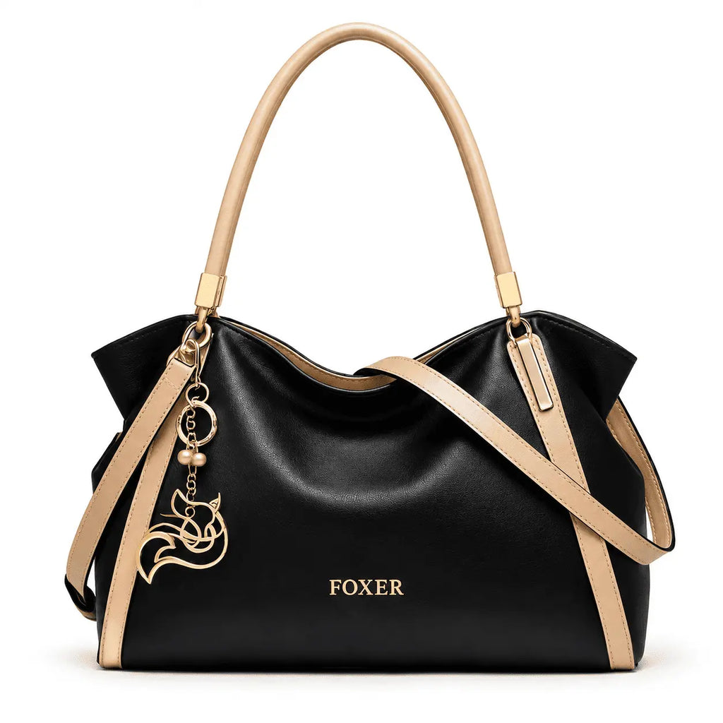 Bolsa Feminina Grande Transversal Foxer Modelo Essène Black