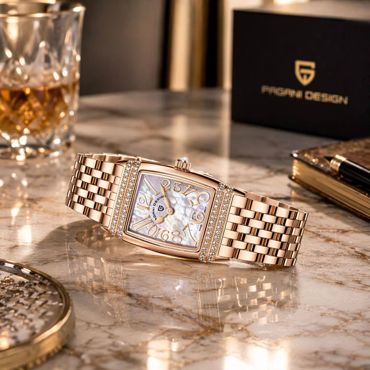 relogio feminino original Diamond Gold