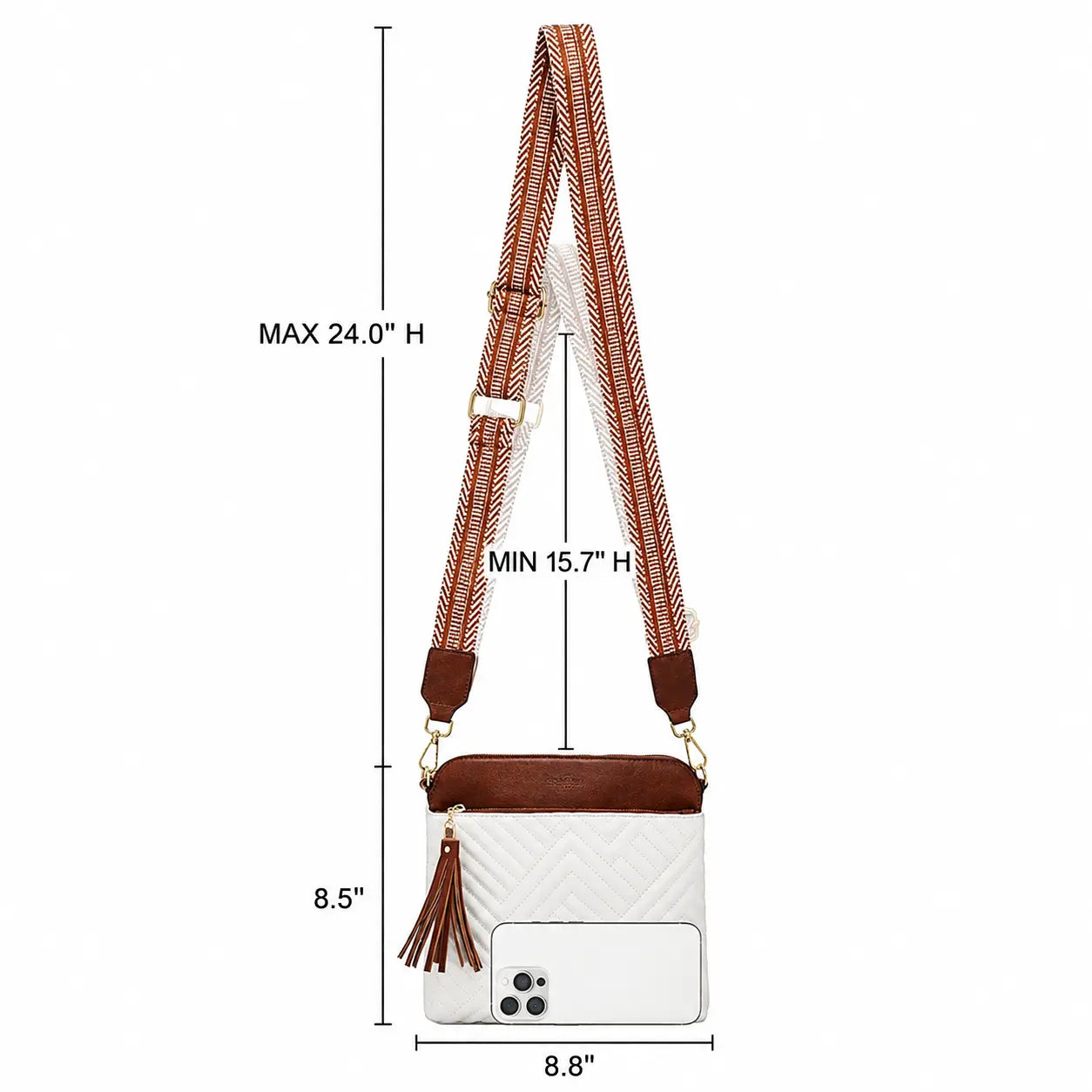 Bolsa Feminina Transversal  Althéna White