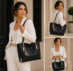 Bolsa Feminina Grande Foxer Modelo Vittora Black