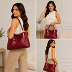 Bolsa Feminina Grande Foxer Mdelo Vallée Red