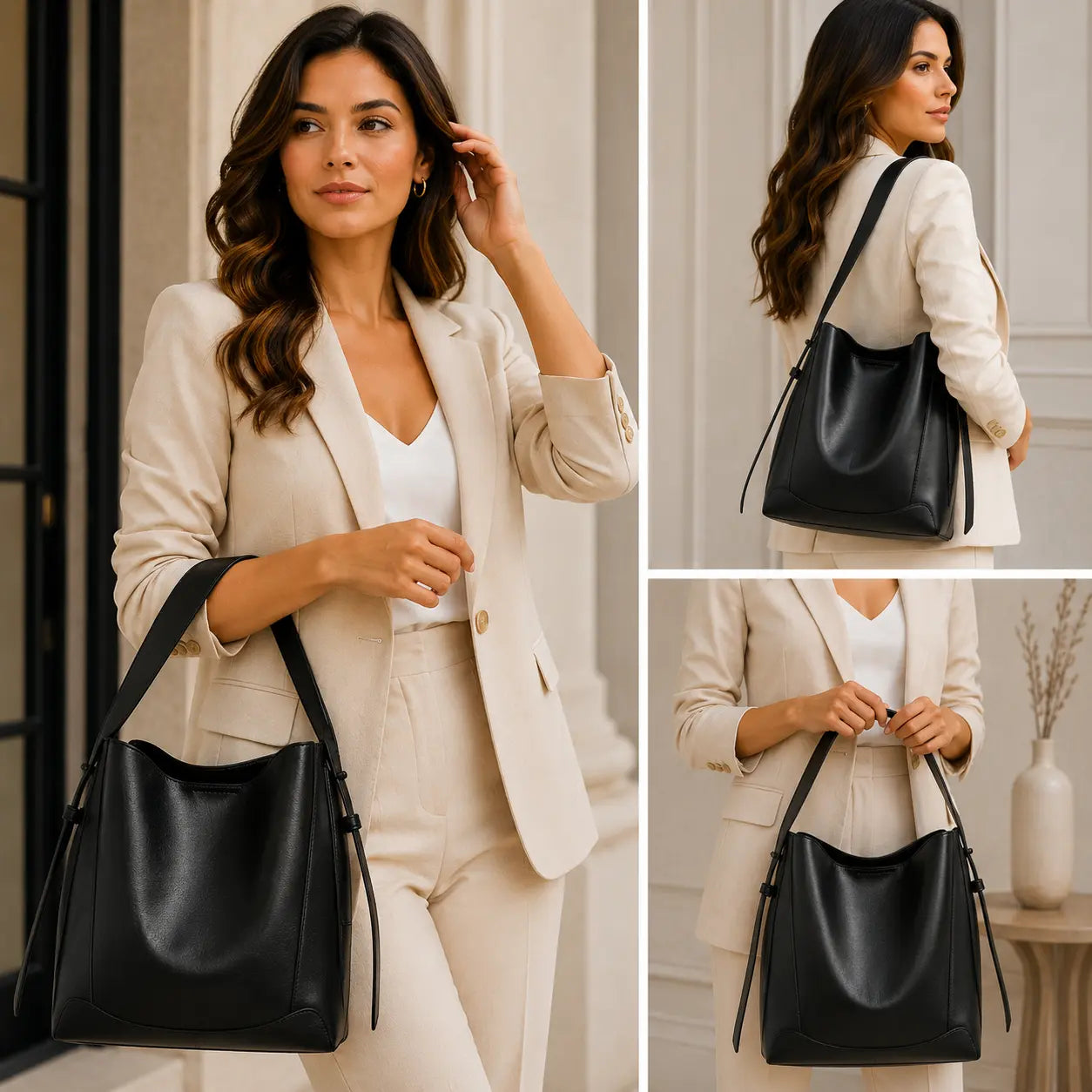 Bolsa Feminina Grande Foxer Modelo Valencia Black