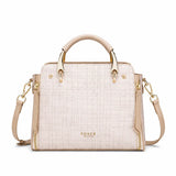 Bolsa Feminina Transversal De Couro Vérane Beige