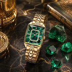 Relogio Feminino Modelo Opaline Emerald Gold