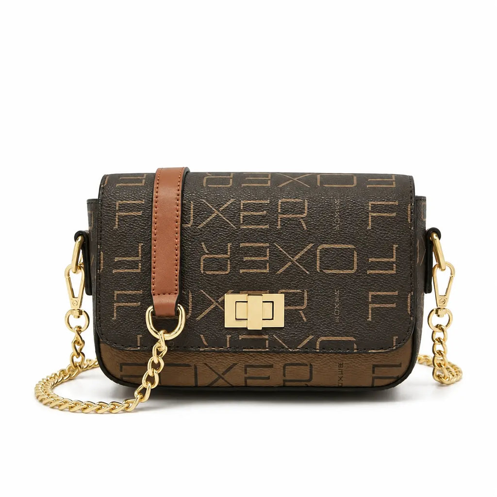 Bolsa Feminina Transversal Modelo Foxer Modelo Lady Brown