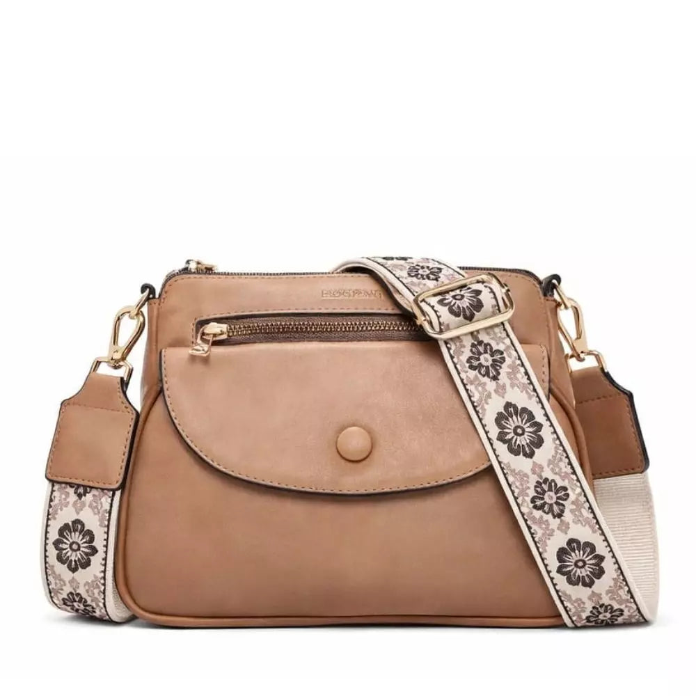 Bolsa Feminina Transversal Média  Éloane Camel