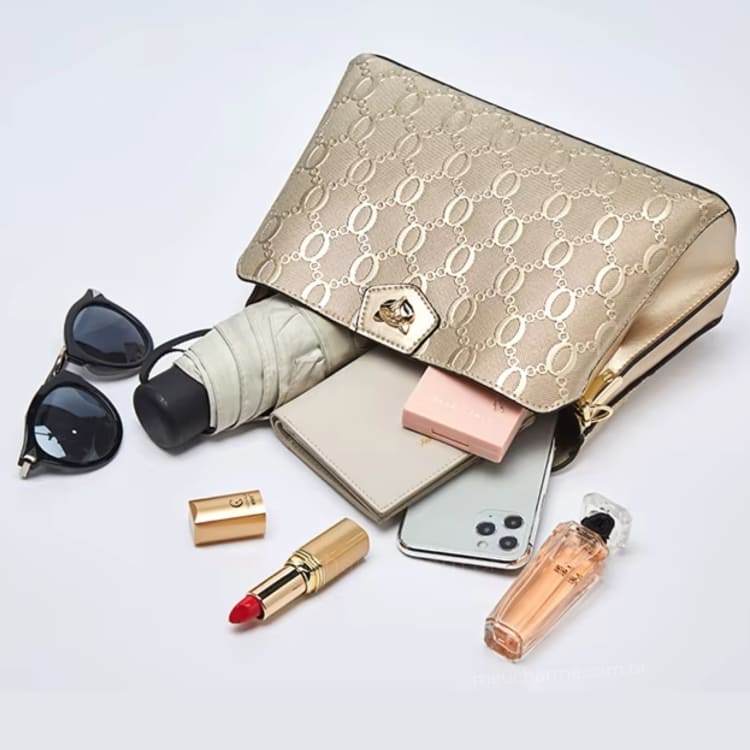 Bolsa Feminina Transversal Modelo Foxer Dauphine Beige
