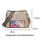 bolsa feminina transversal em couro