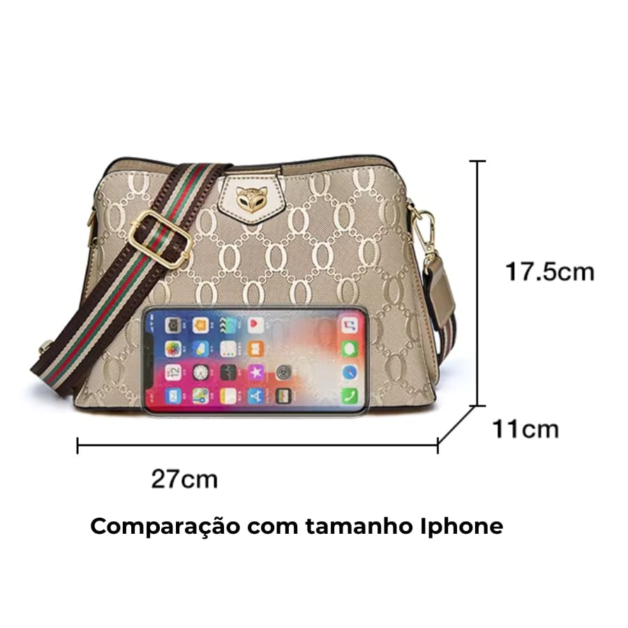 bolsa feminina transversal em couro