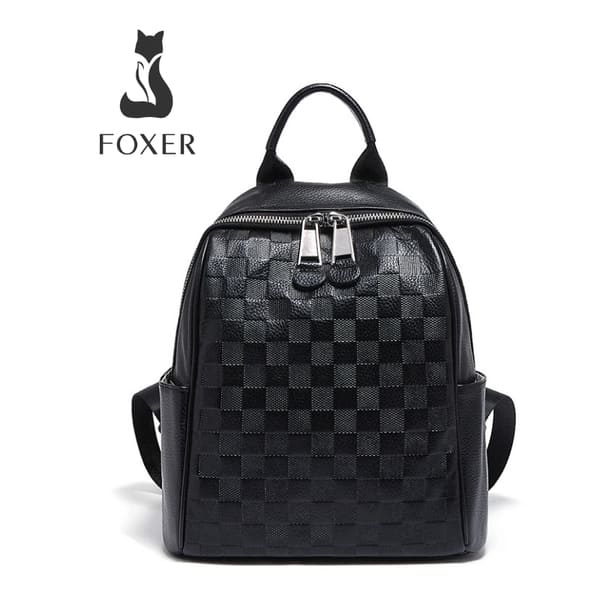 mochila feminina de couro spine blsck