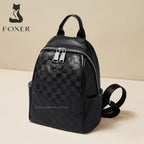 mochila feminina de couro spine blsck 1.0