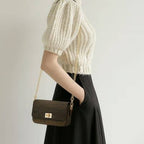 bolsa feminina transversal pequena  Lady Brown  6