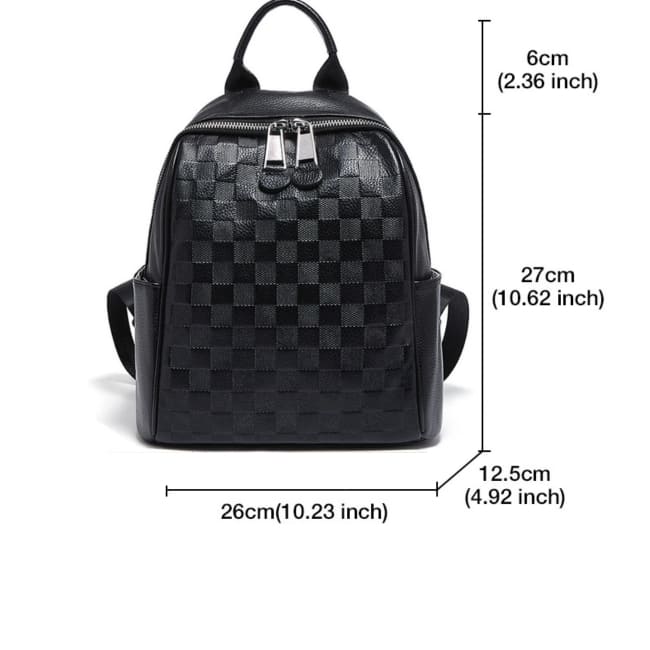 mochila feminina de couro spine black 2.1