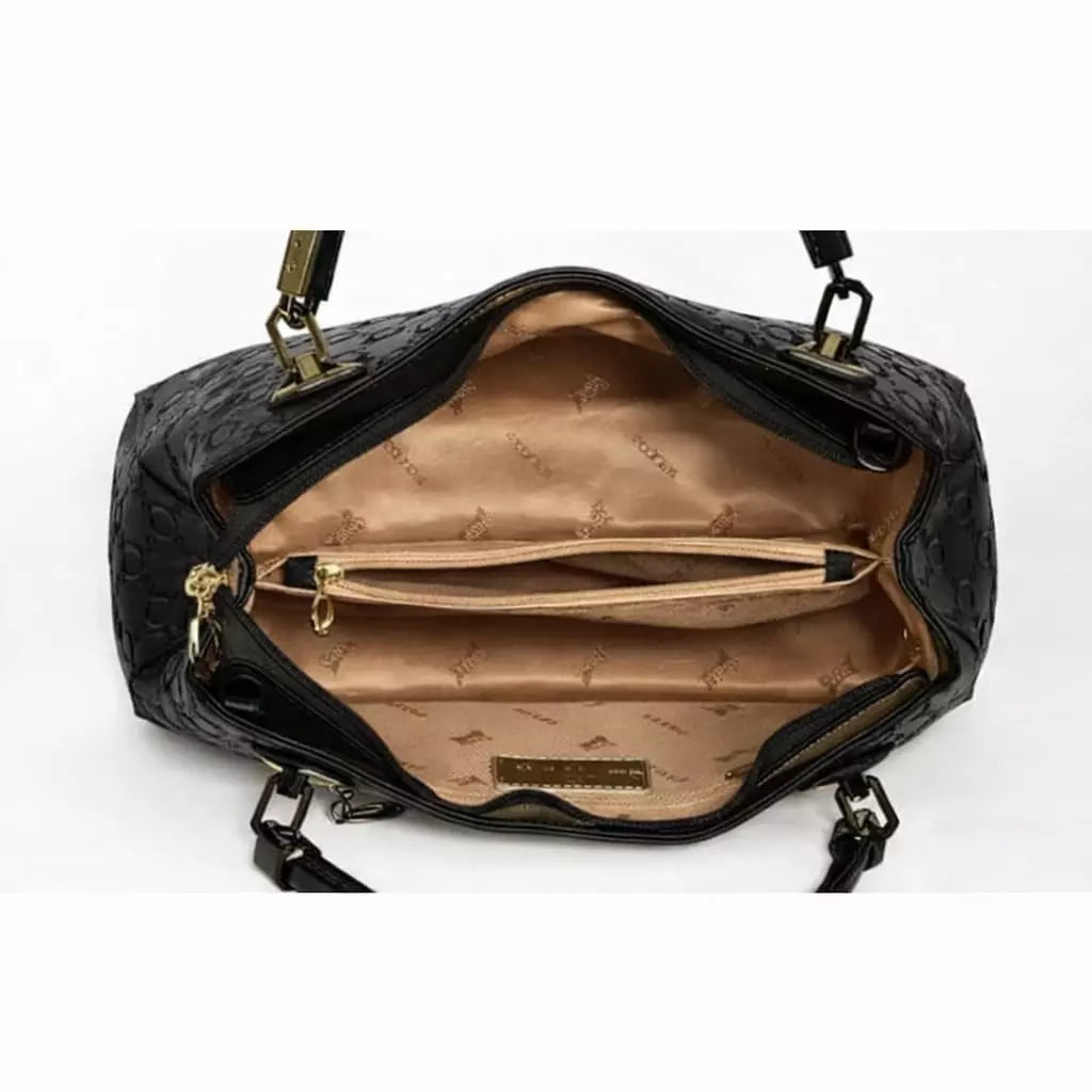 Bolsa Feminina Grande Foxer Mdelo Alma Black