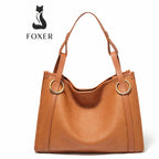 bolsa feminina grande  de couro -solphi brown