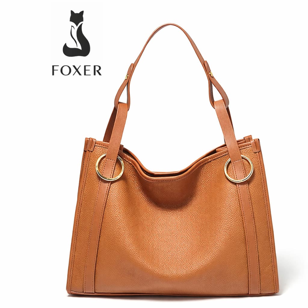 bolsa feminina grande  de couro -solphi brown