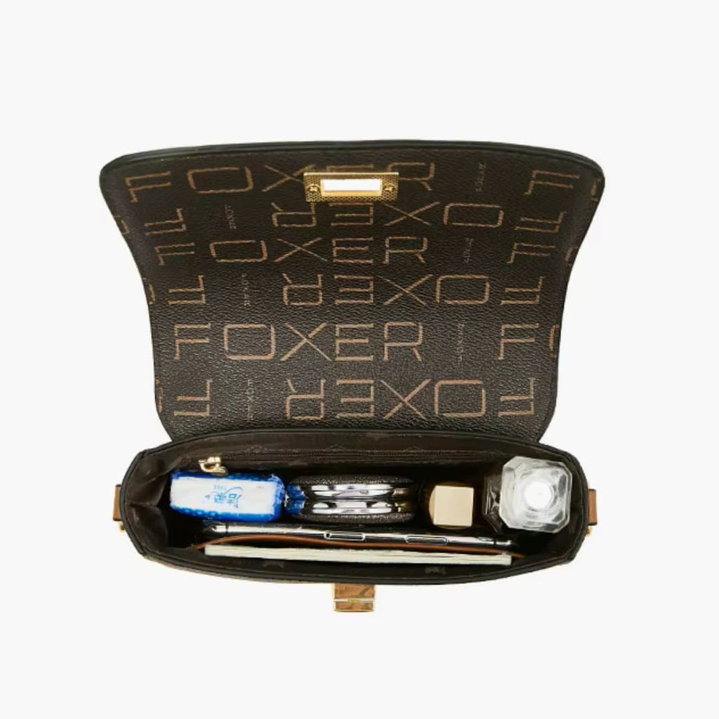 Bolsa Feminina Transversal Modelo Foxer Modelo Lady Brown