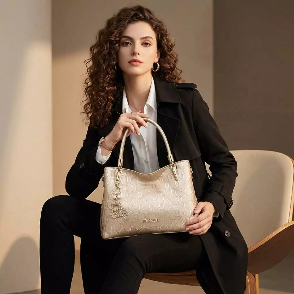 bolsa feminina transversal de couro premium 