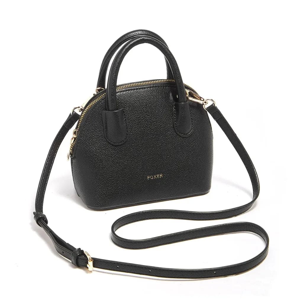 bolsa feminina transversal de couro pequena amélie black