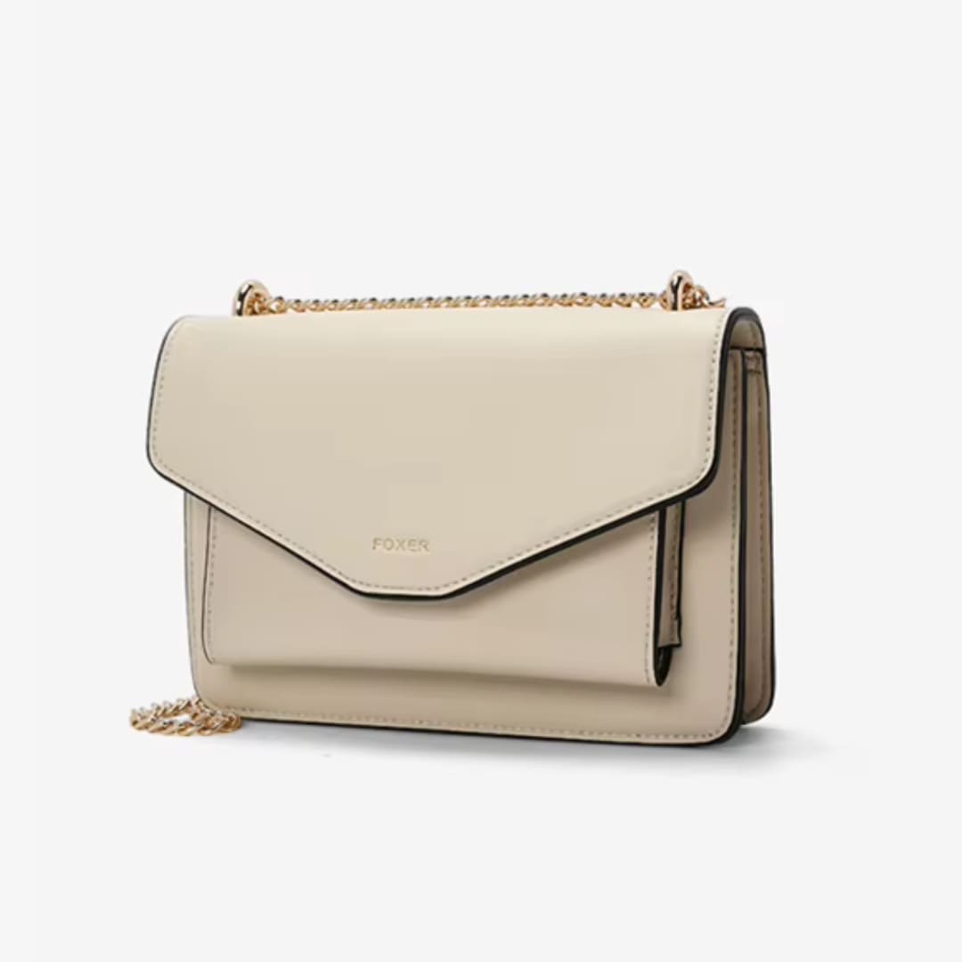 Bolsa Feminina Transversal Pequena Foxer Modelo Arvelle Beige