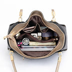 Bolsa Feminina Grande Transversal Foxer Modelo Essène Black
