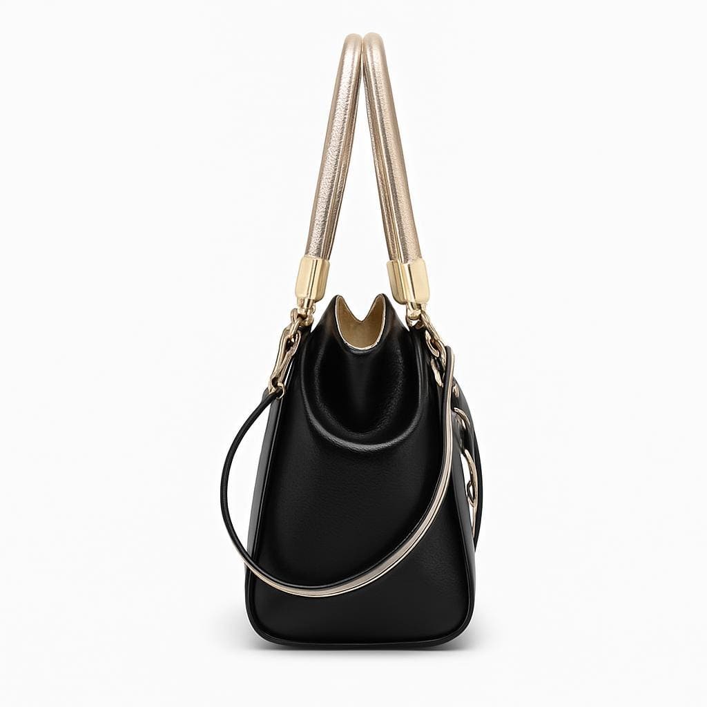 Bolsa Feminina Grande Transversal Foxer Modelo Essène Black