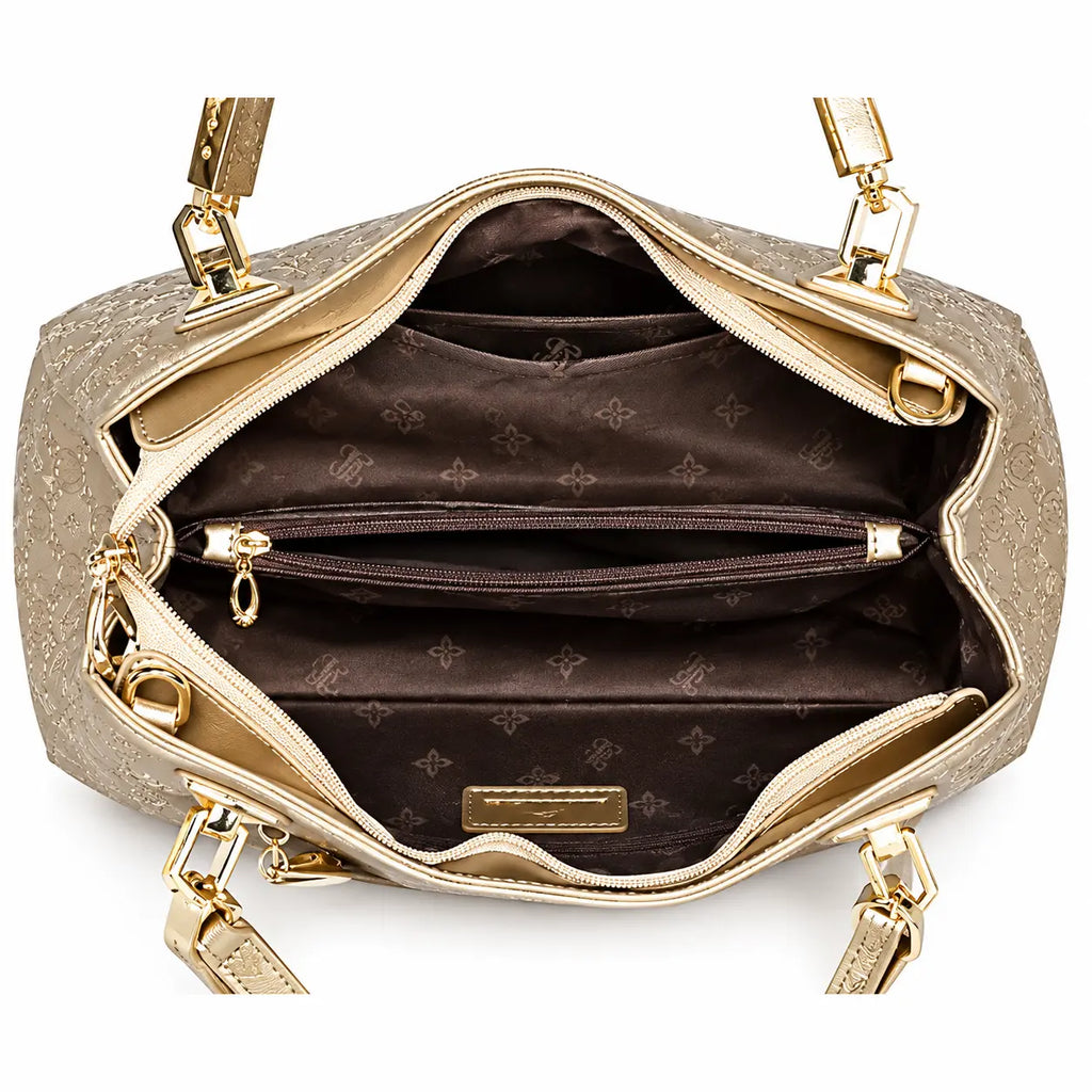 bolsa feminina media espaçosa em couro