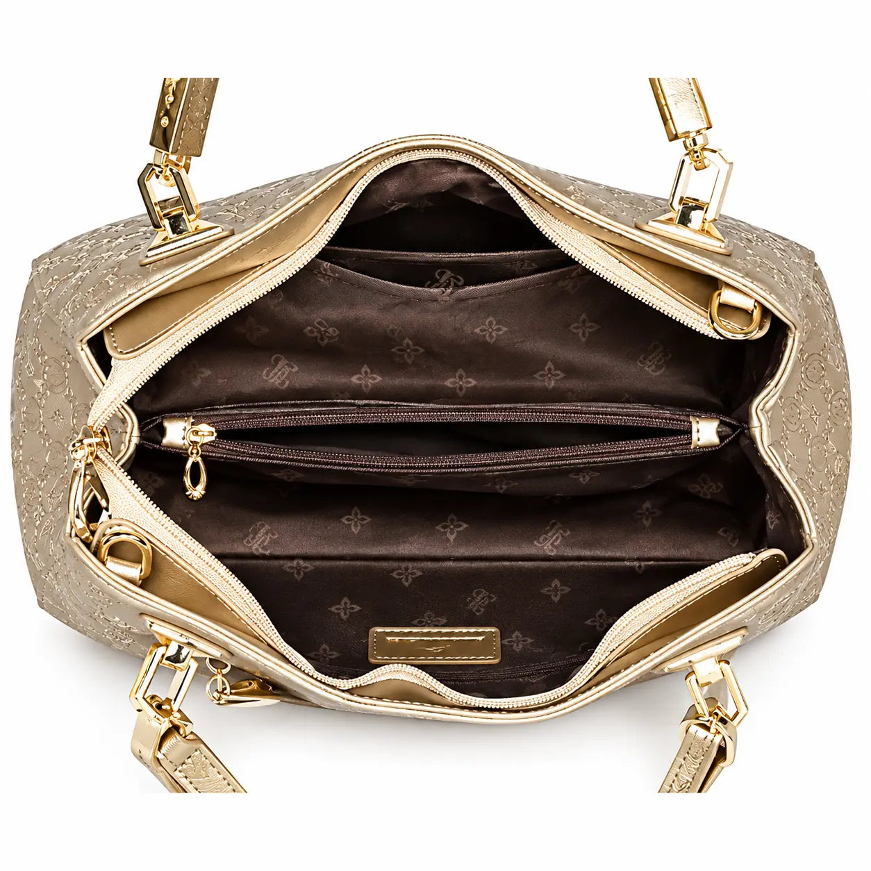 bolsa feminina media espaçosa em couro