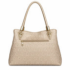 bolsa feminina media de  mao  em couro refinado