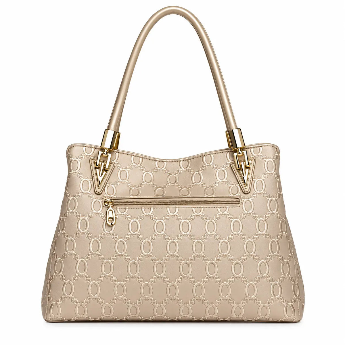 bolsa feminina media de  mao  em couro refinado