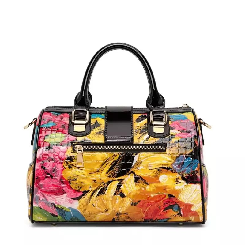 bolsa feminina de mao de couro legitimo