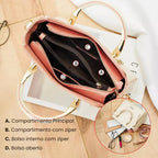bolsa feminina de couro  espaçosa 