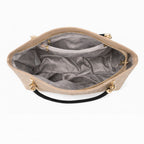 bolsa feminina grande  em couro espaçosa Velluto Beige