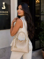 bolsa feminina transversal media - alma golden 2