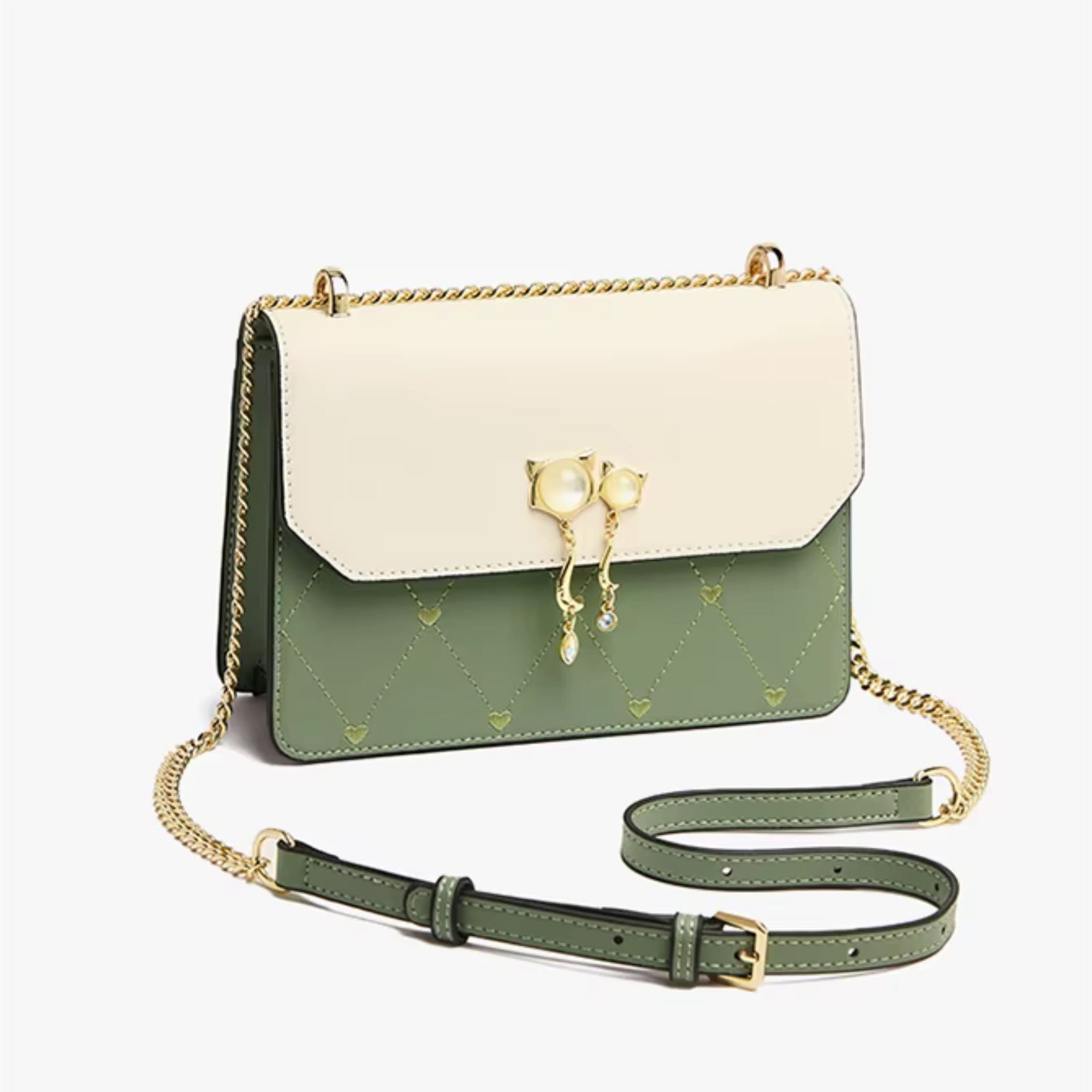 bolsa feminina transversal de couro 
