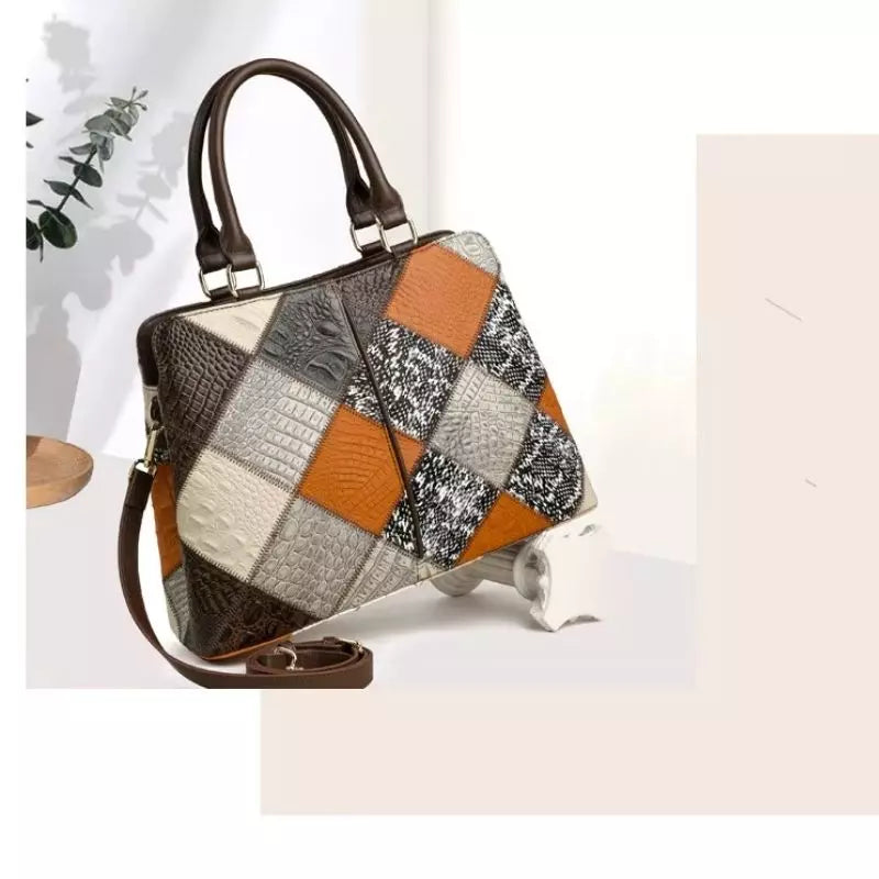 bolsa feminina marrom de couro genuino