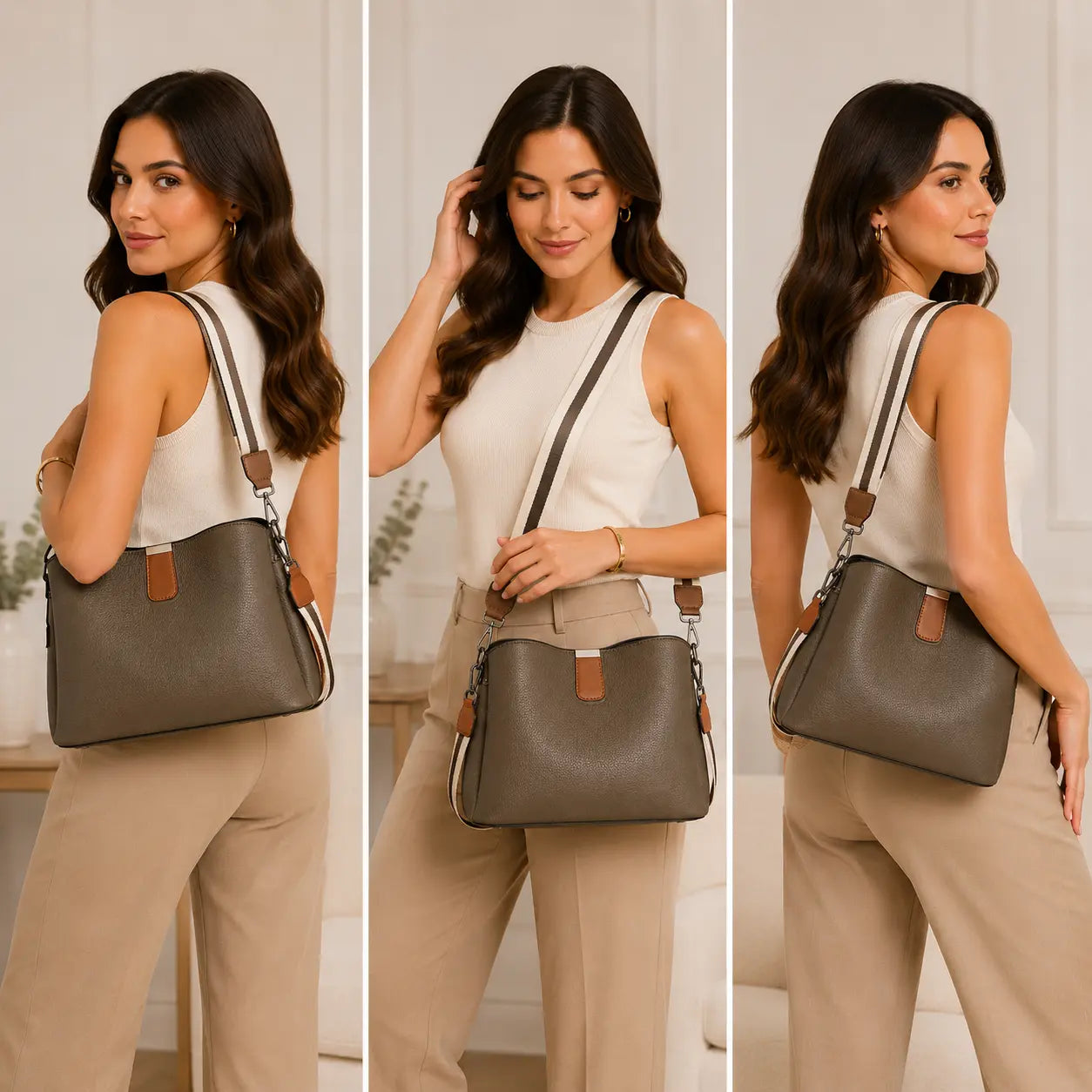 bolsa feminina Valmont Brown elegante