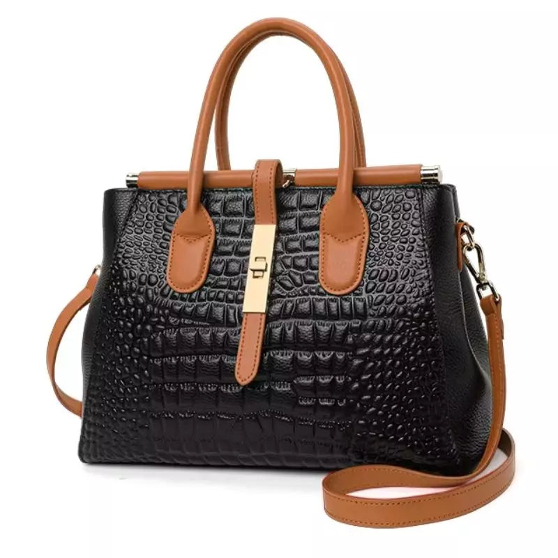 bolsa feminina de couro preta 